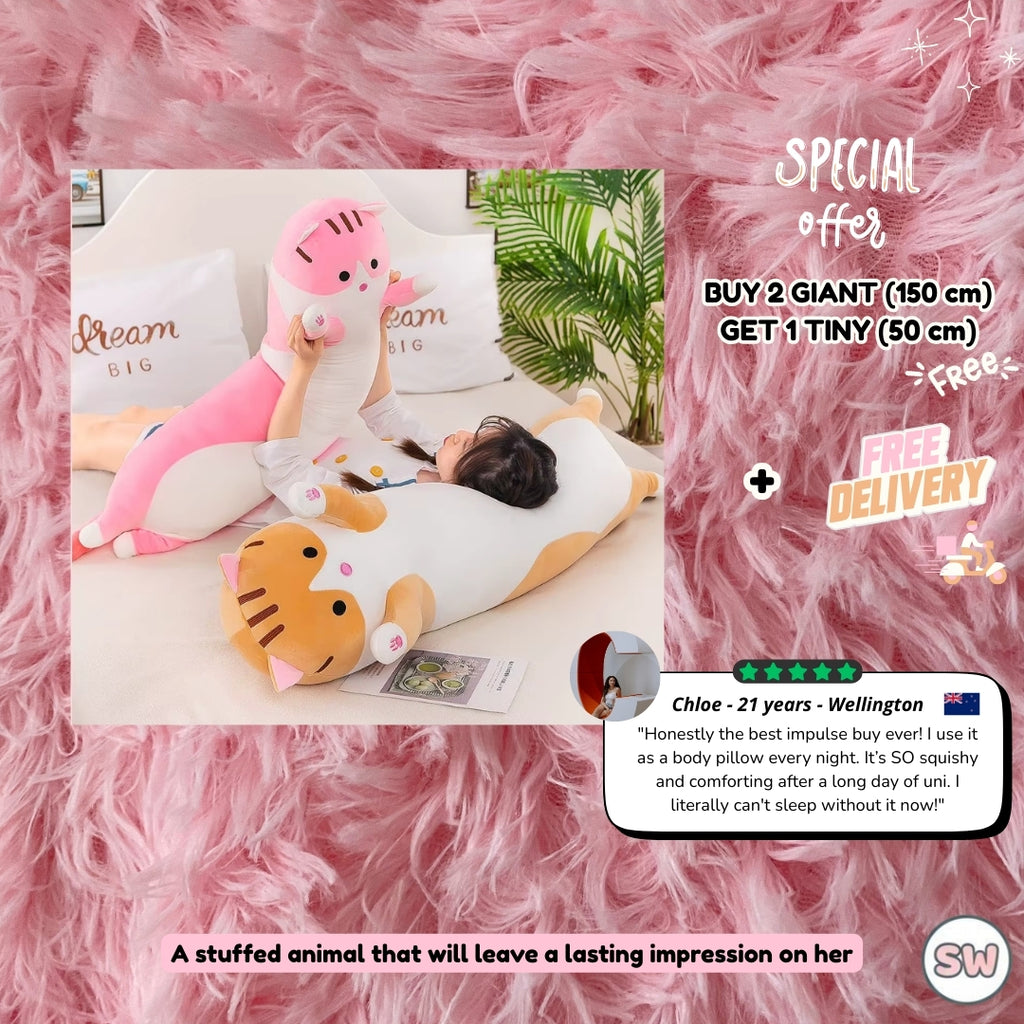 Marshmallow Pink Cat - Display